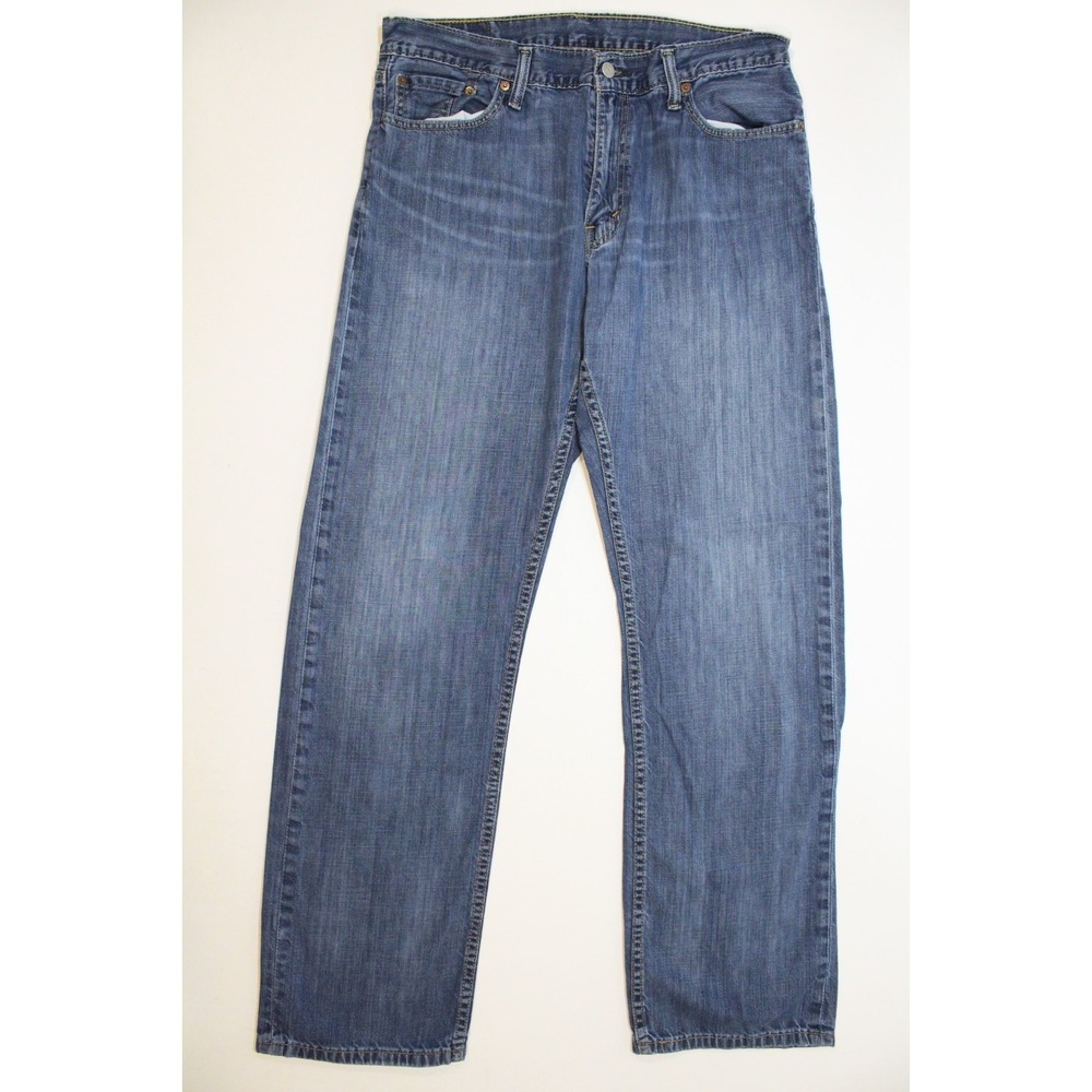 Levis 514 Mens Slim Straight Leg Blue Denim Jeans Size 36x34‎ Measure 36x32